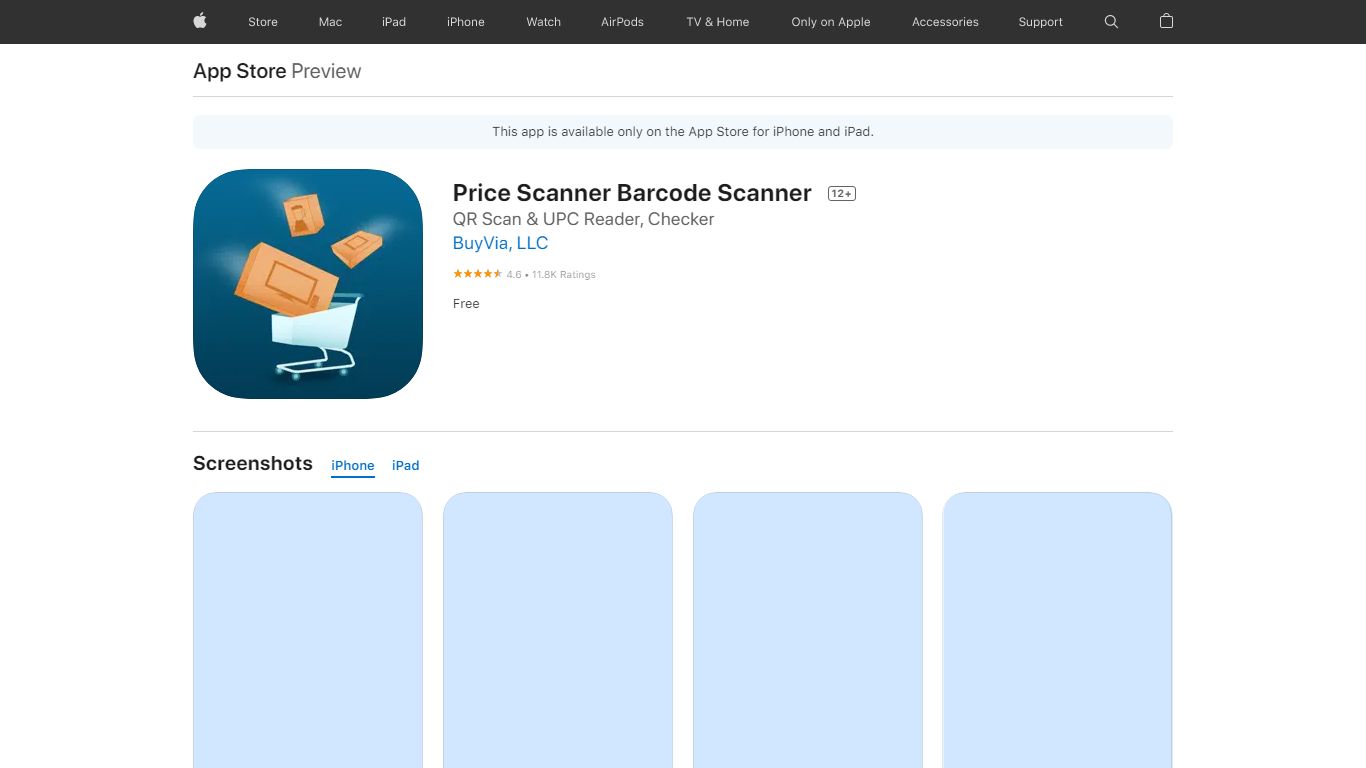 Price Scanner Barcode Scanner 12+ - App Store
